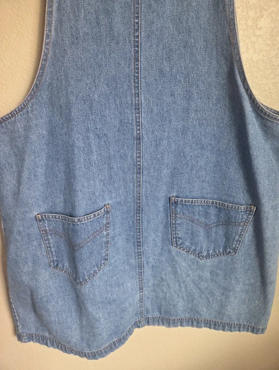 Vintage Sienna Denim Overall Dress Size Large - Picture 7 of 8